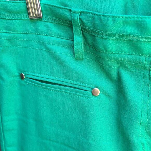 Larry Levine Green Cotton Blend Pants size 10 NWOT! - Picture 6 of 7